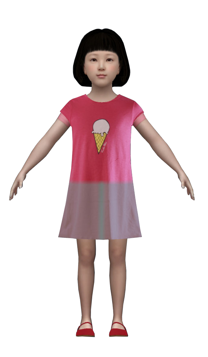 由服装素材生成的三维服装展示 / 3D garment visualization